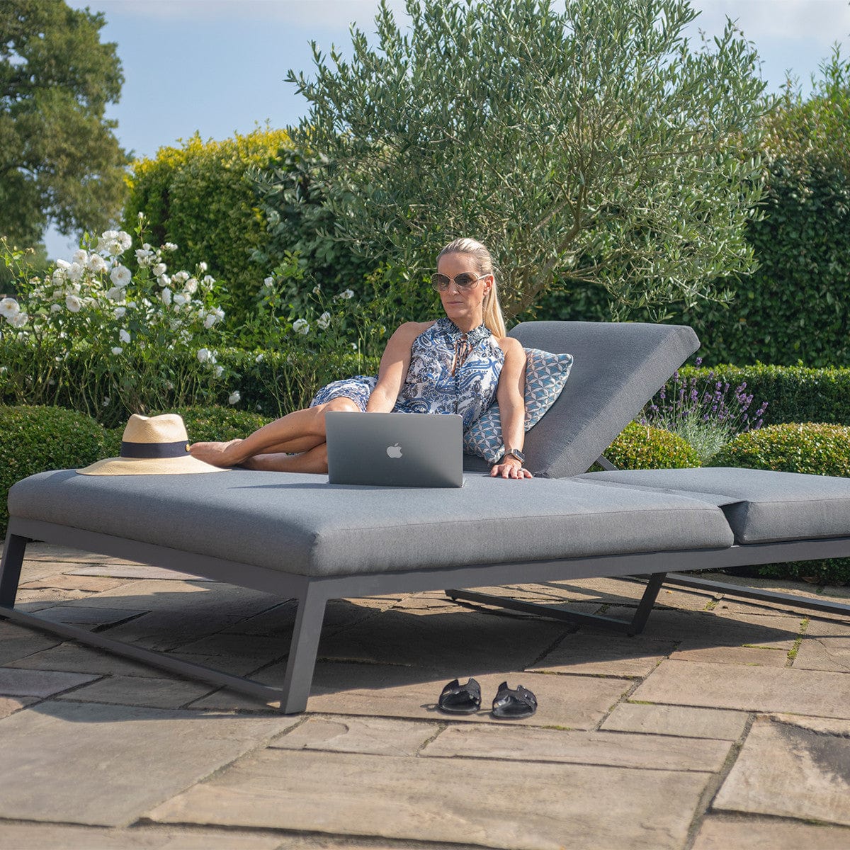 Maze Outdoors Allure Double Sunlounger / Flanelle House of Isabella UK