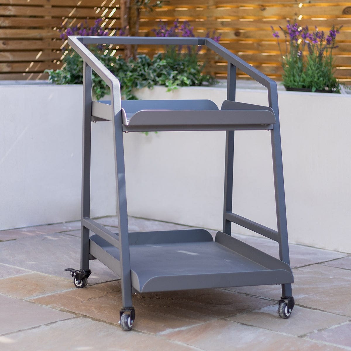 Maze Outdoors Aluminium 2-tier Trolley / Grey House of Isabella UK