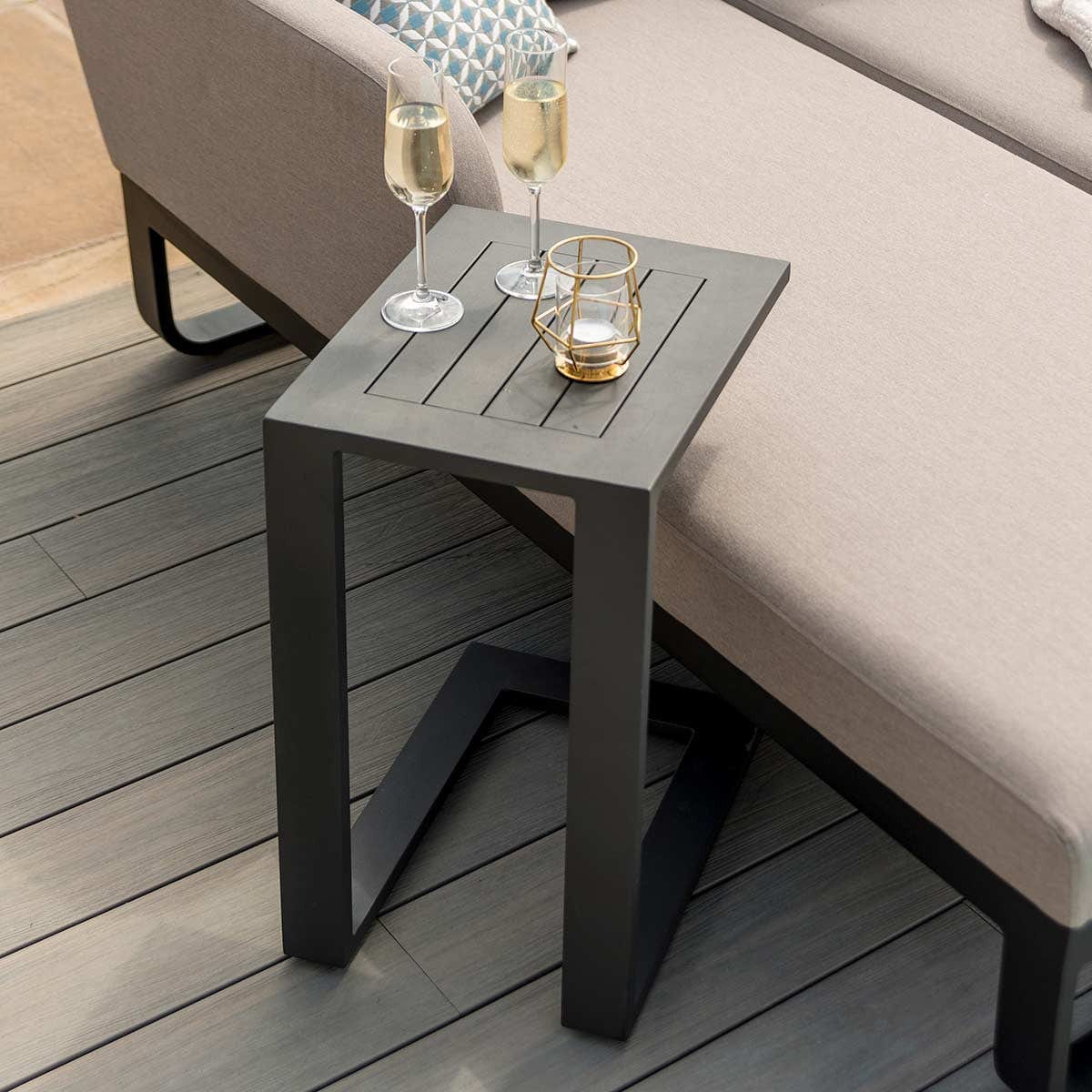 Maze Outdoors Aluminium Side Table / Black House of Isabella UK