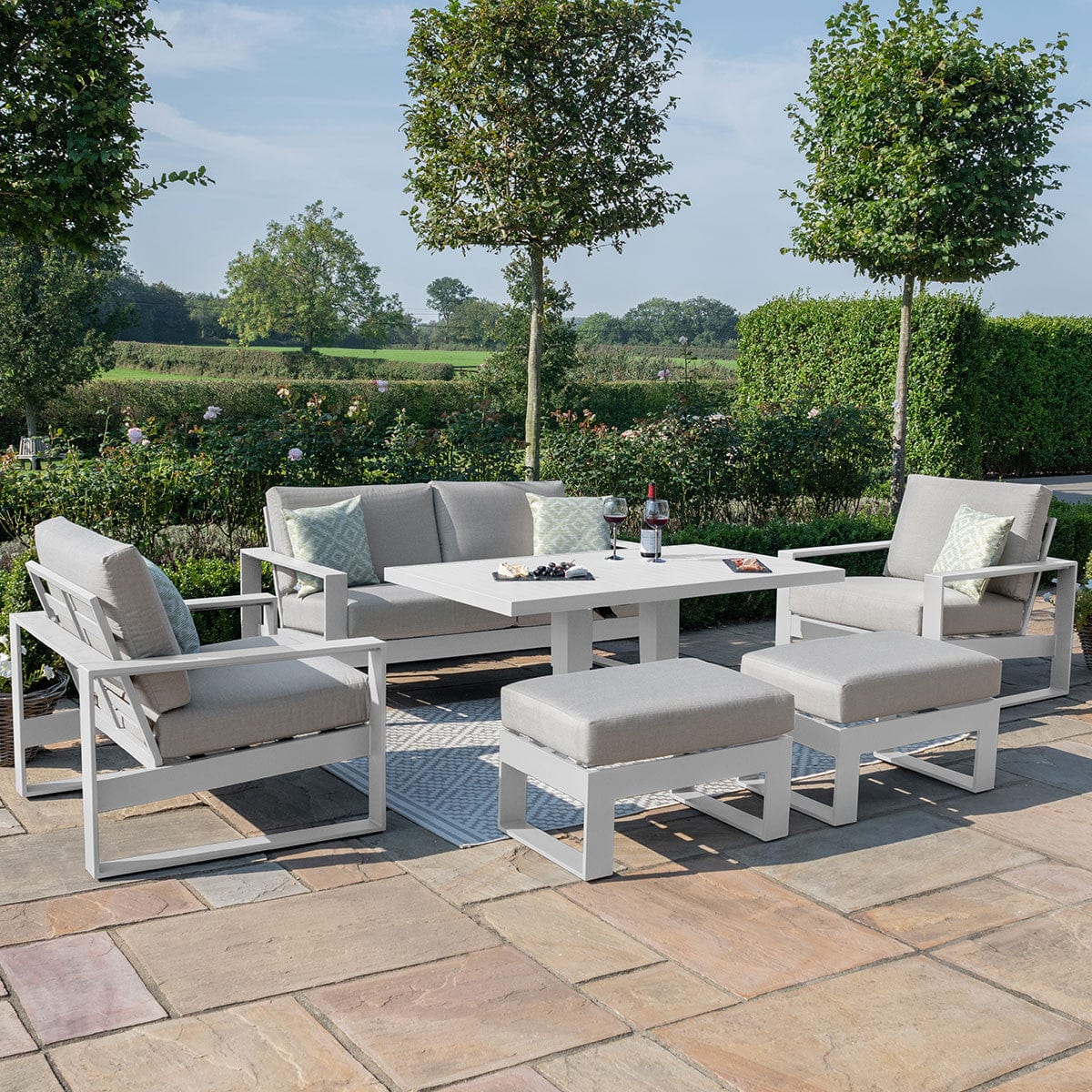 Maze Outdoors Amalfi 2 Seat Sofa Set With Rising Table / White House of Isabella UK