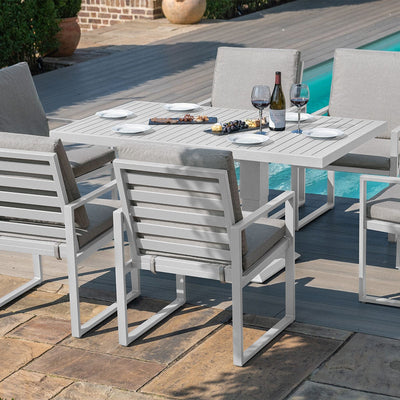 Maze Outdoors Amalfi 6 Seat Rectangular Dining Set with Rising Table / White House of Isabella UK