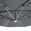 Maze Outdoors Aramis LED 3m x 4m Rectangular Rotating Cantilever Parasol With Base - Oil Green House of Isabella UK