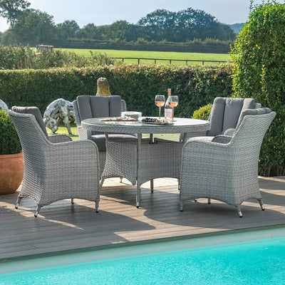 Maze Outdoors Ascot 4 Seat Round Dining Set House of Isabella UK