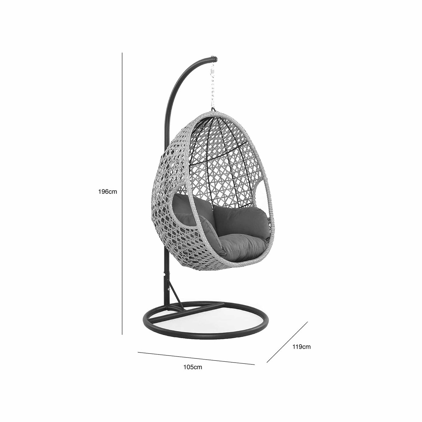 Maze Outdoors Ascot Hanging Chair House of Isabella UK