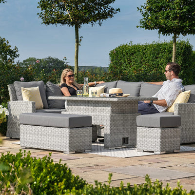 Maze Outdoors Ascot Rectangular Corner Dining Set with Rising Table House of Isabella UK