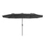 Maze Outdoors Capri 2.2x4M Rectangular Parasol / Charcoal Grey House of Isabella UK