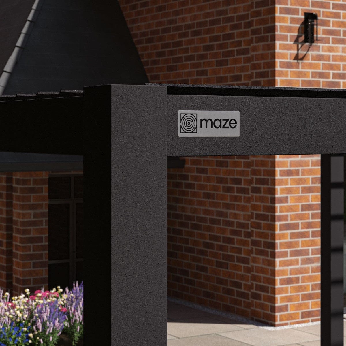 Maze Outdoors Como Pergola Aluminium 78x40 Frame Only / Grey House of Isabella UK