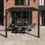 Maze Outdoors Como Pergola Aluminium Lean-to Wall 30x30 Frame Only / Grey House of Isabella UK