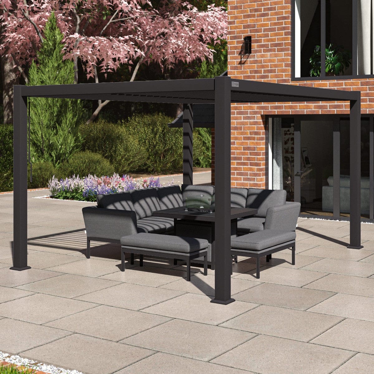 Maze Outdoors Como Pergola Aluminium Rectangular 30x40 - Frame Only - Grey House of Isabella UK