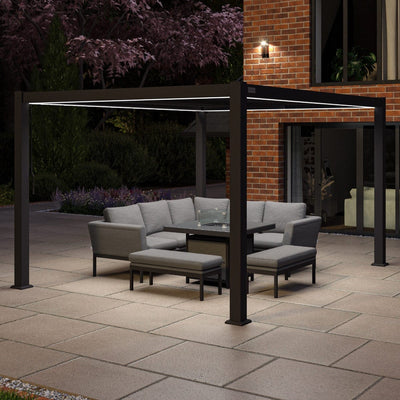 Maze Outdoors Como Pergola Aluminium Rectangular 30x40 - Frame Only - Grey House of Isabella UK