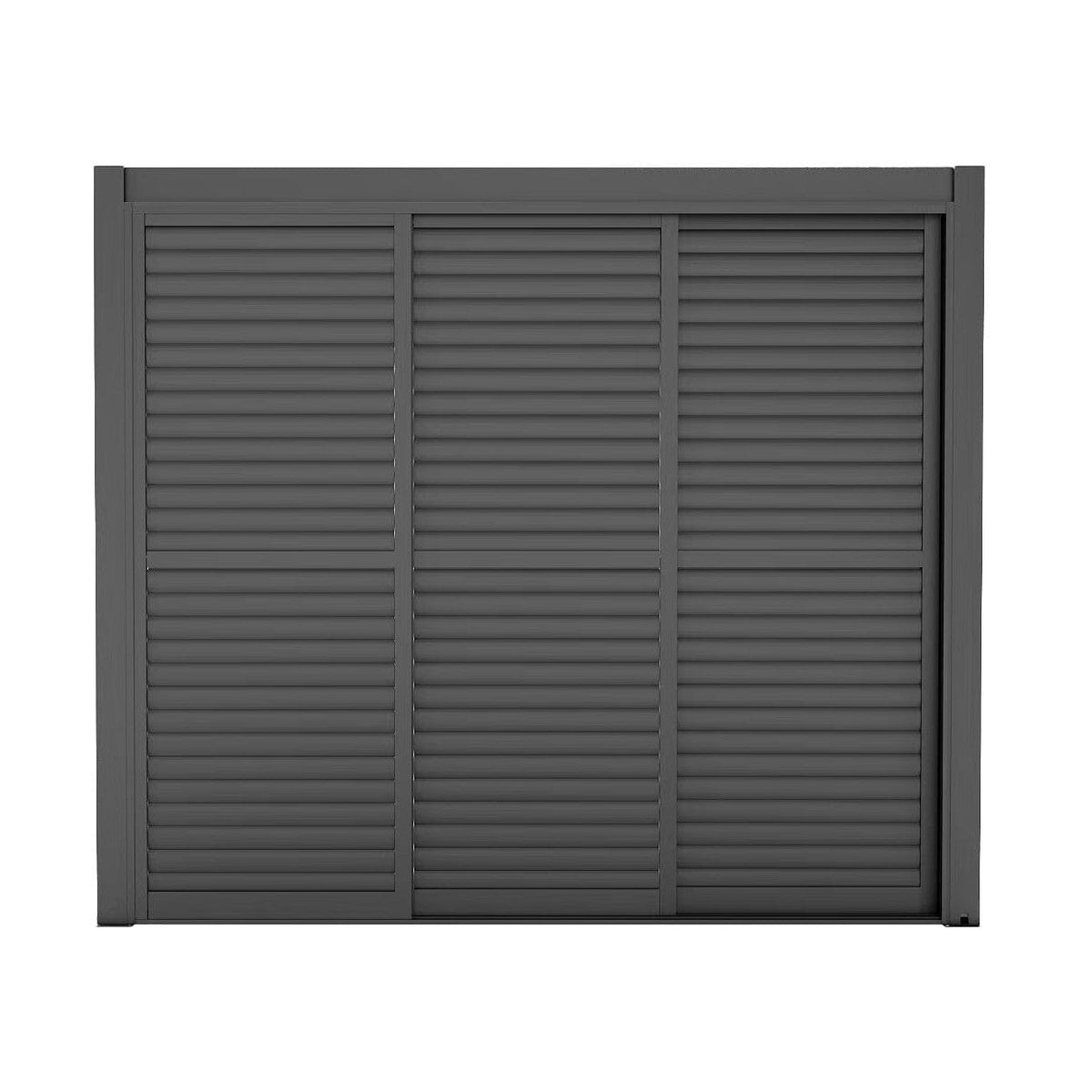 Maze Outdoors Como Pergola Sliding Louvre Doors Grey 3m Side - 270x218cm House of Isabella UK