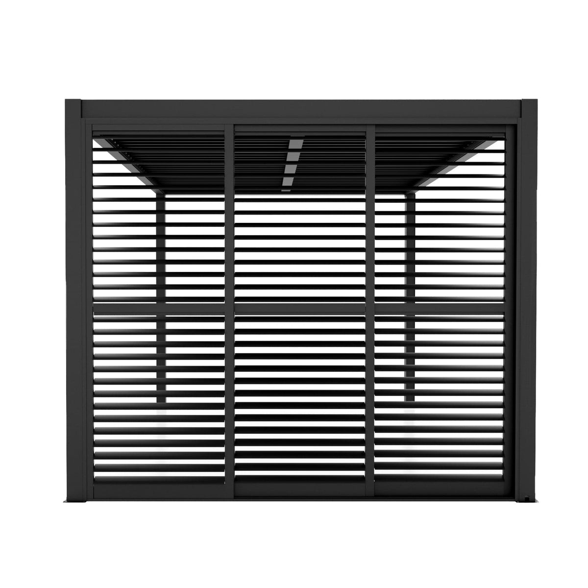 Maze Outdoors Como Pergola Sliding Louvre Doors Grey 3m Side - 270x218cm House of Isabella UK