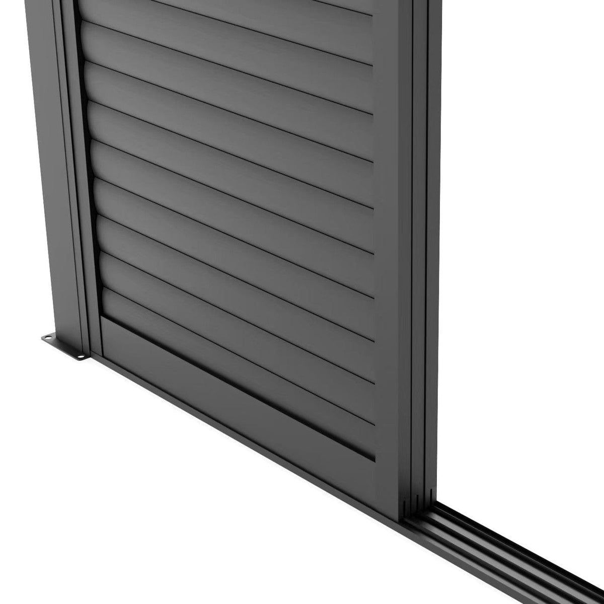 Maze Outdoors Como Pergola Sliding Louvre Doors Grey 3m Side - 270x218cm House of Isabella UK