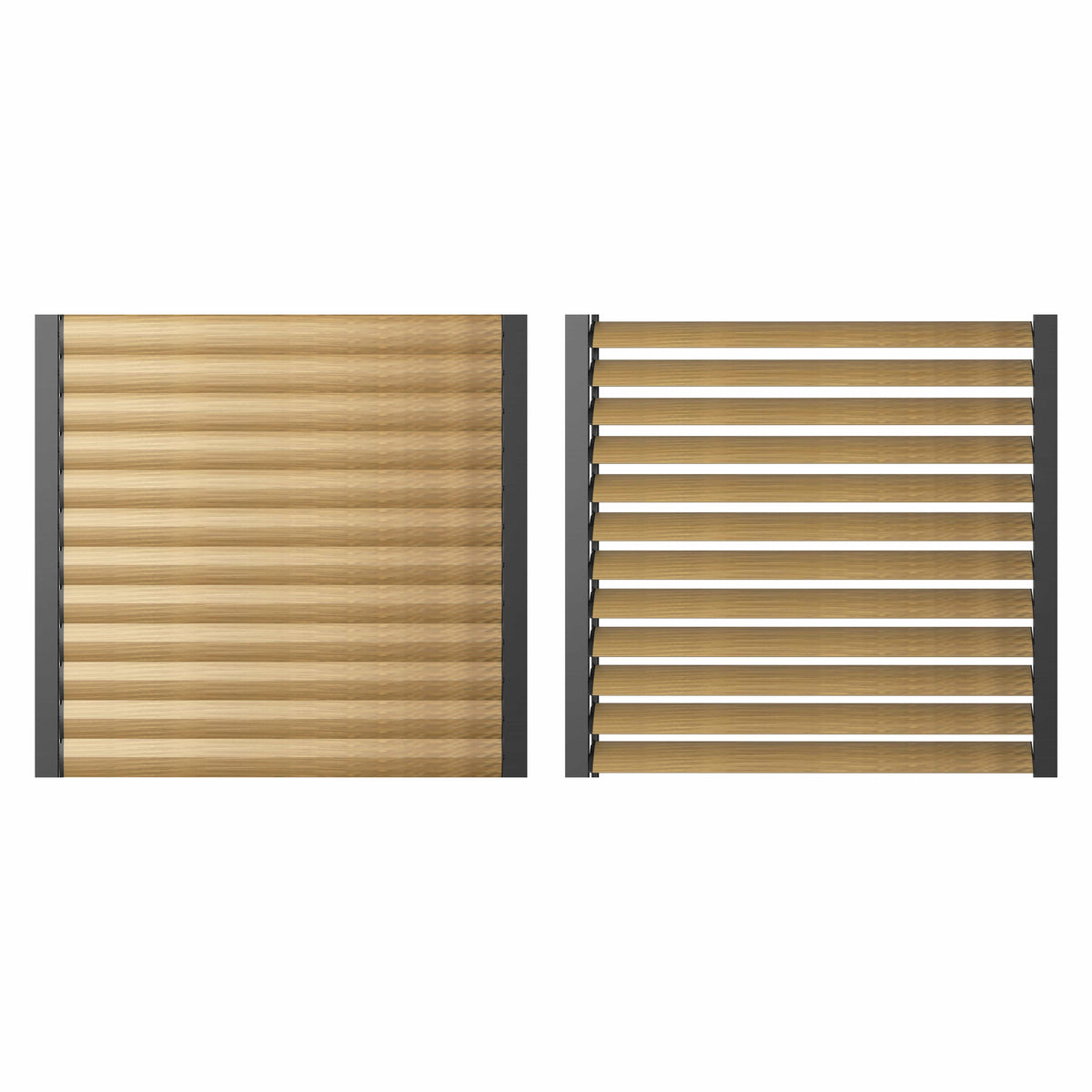 Maze Outdoors Como Pergola Sliding Louvre Doors Wood Effect 4m Side - 370x218cm House of Isabella UK