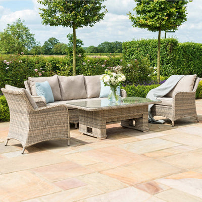 Maze Outdoors Cotswold 3 Seat Sofa Dining with Rising Table House of Isabella UK