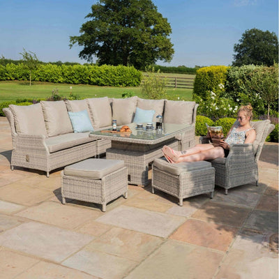 Maze Outdoors Cotswold Reclining Corner Dining with Rising Table & Chair House of Isabella UK