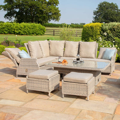 Maze Outdoors Cotswold Reclining Corner Dining with Rising Table & Chair House of Isabella UK