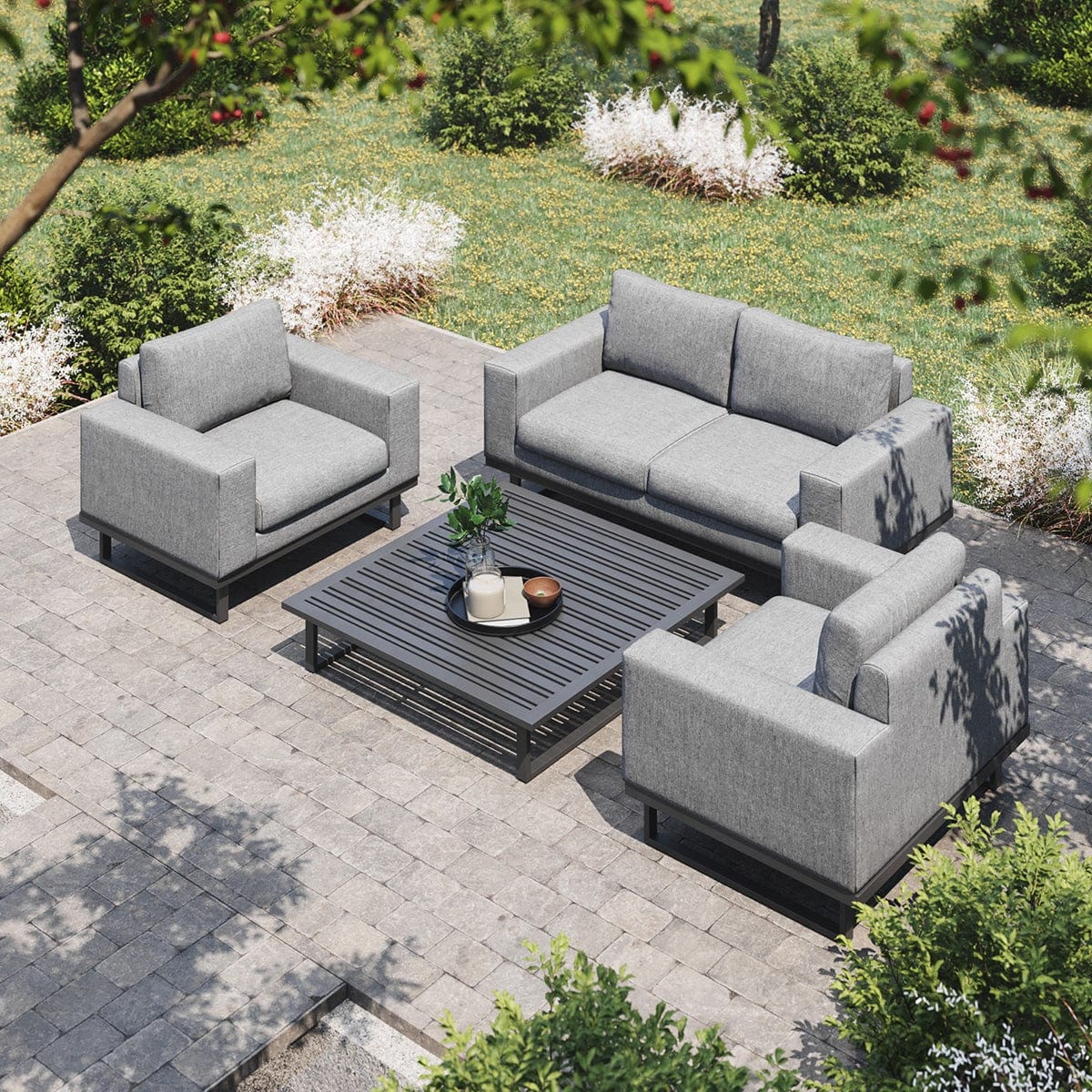 Maze Outdoors Ethos 2 Seat Sofa Set with Coffee Table / Flanelle House of Isabella UK