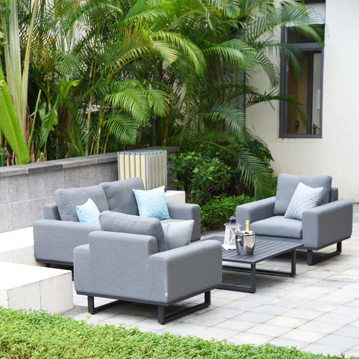 Maze Outdoors Ethos 2 Seat Sofa Set with Coffee Table / Flanelle House of Isabella UK