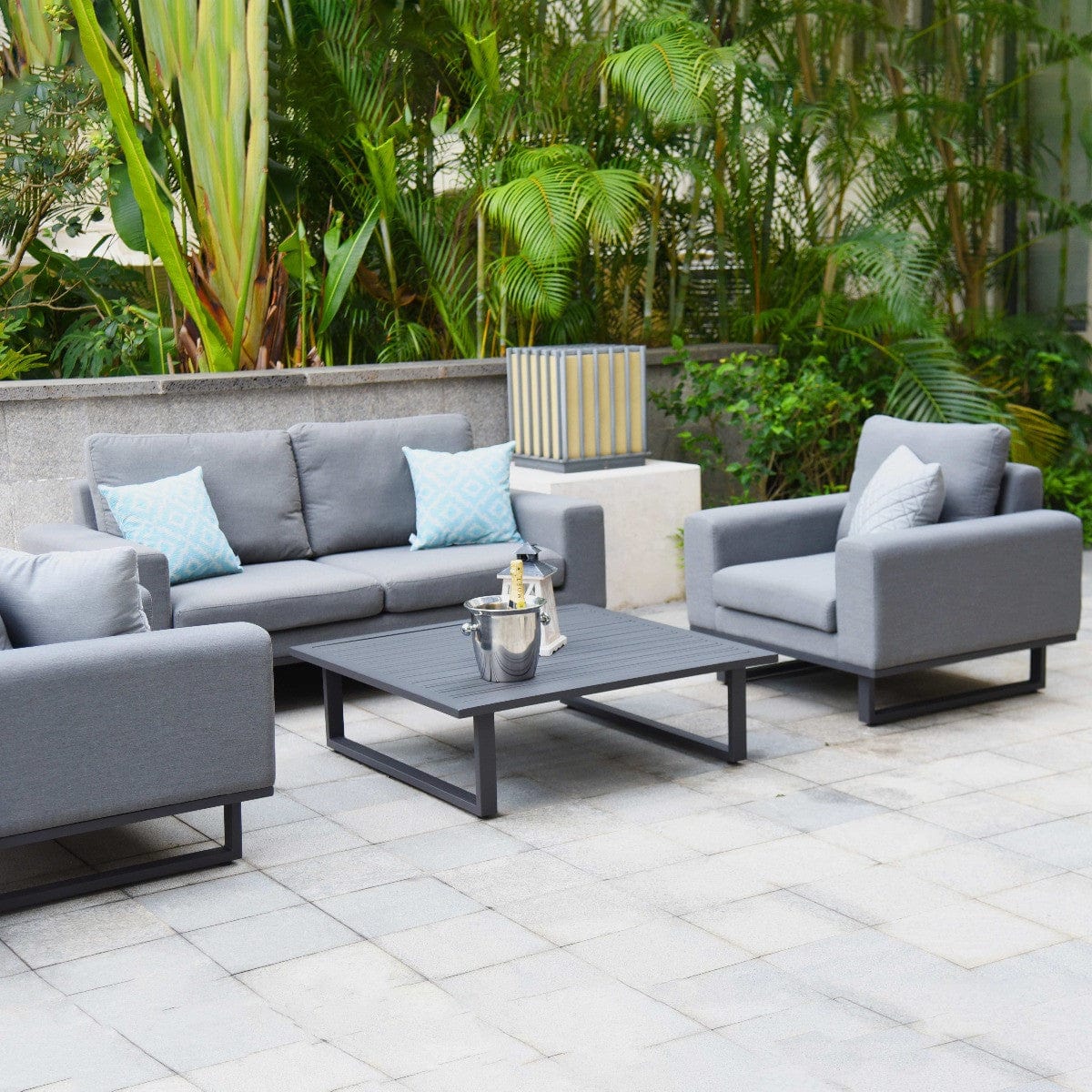 Maze Outdoors Ethos 2 Seat Sofa Set with Coffee Table / Flanelle House of Isabella UK