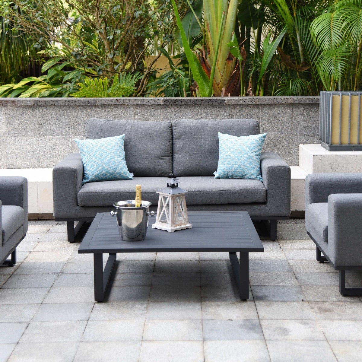 Maze Outdoors Ethos 2 Seat Sofa Set with Coffee Table / Flanelle House of Isabella UK