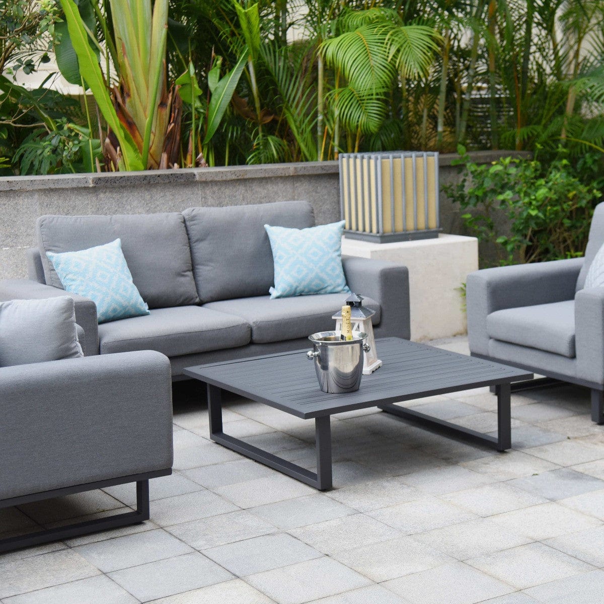 Maze Outdoors Ethos 2 Seat Sofa Set with Coffee Table / Flanelle House of Isabella UK