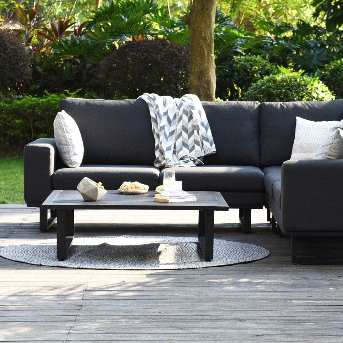 Maze Outdoors Ethos Corner Sofa Group / Charcoal House of Isabella UK