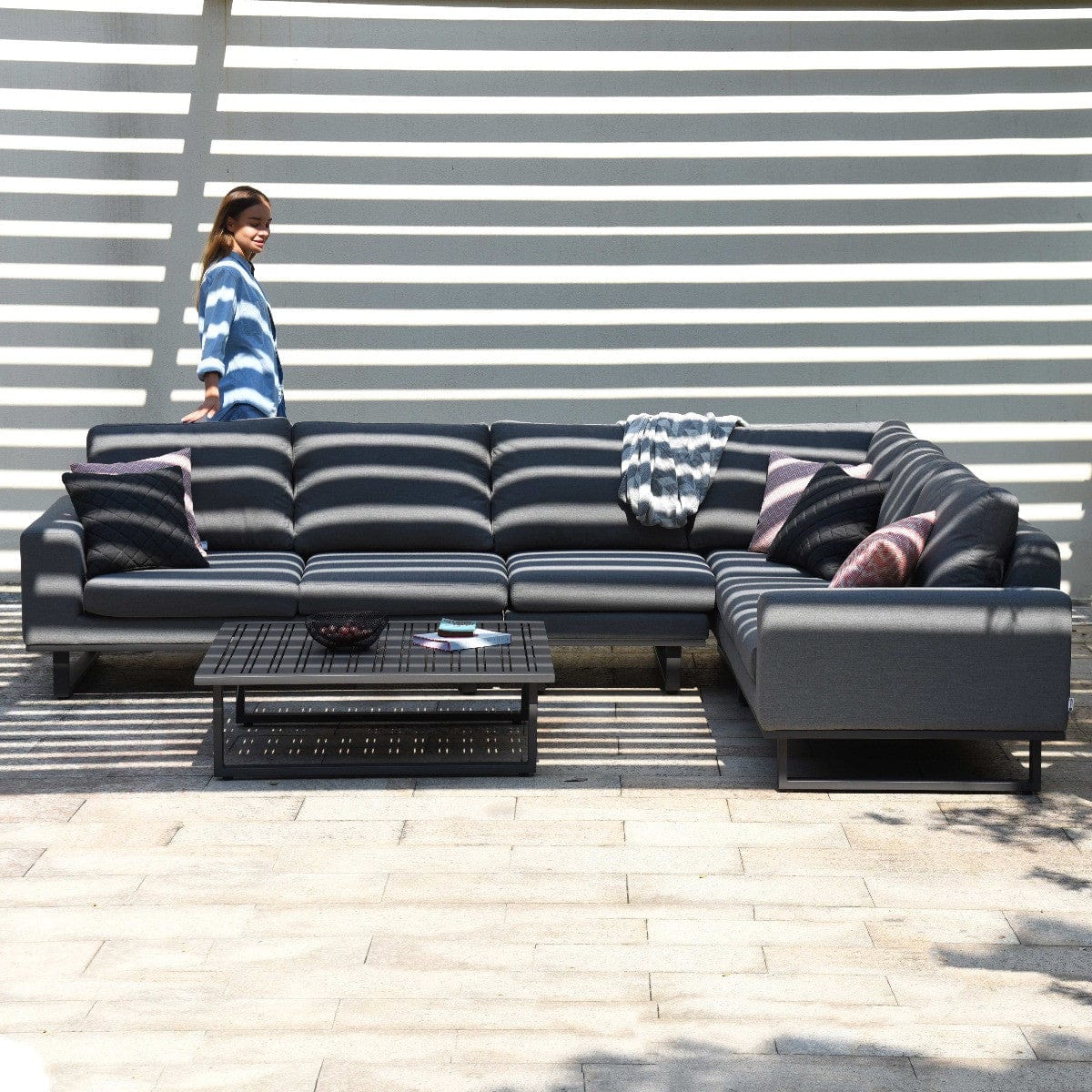 Maze Outdoors Ethos Large Corner Sofa Group / Flanelle House of Isabella UK