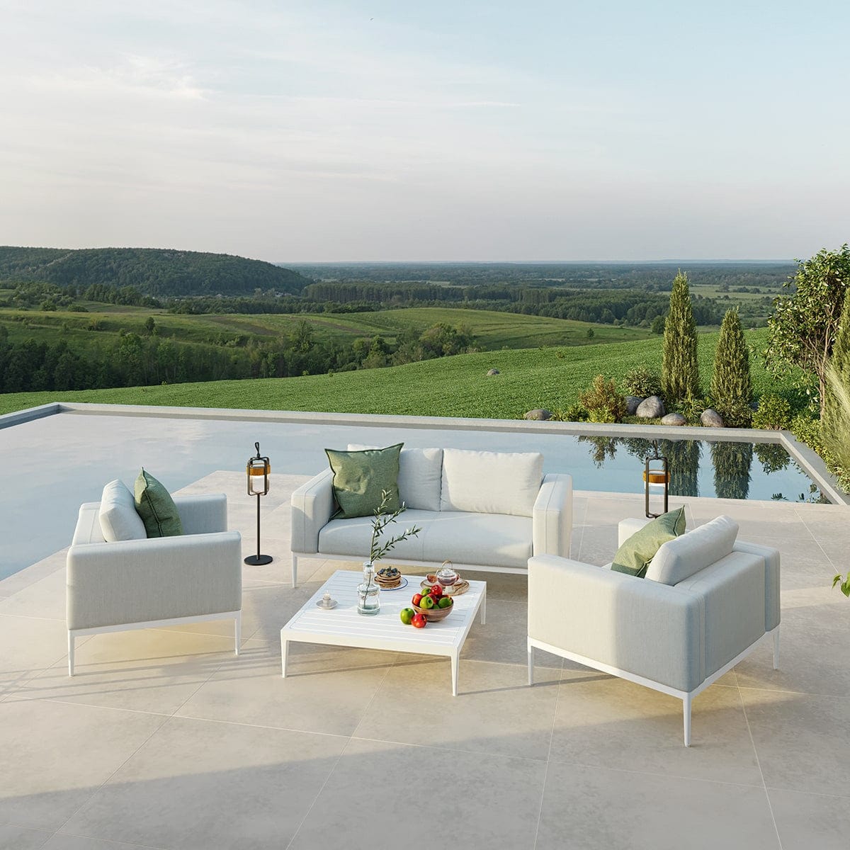 Maze Outdoors Eve 2 Seat Sofa Set / Lead Chine House of Isabella UK