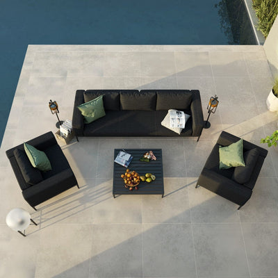 Maze Outdoors Eve 3 Seat Sofa Set / Charcoal House of Isabella UK