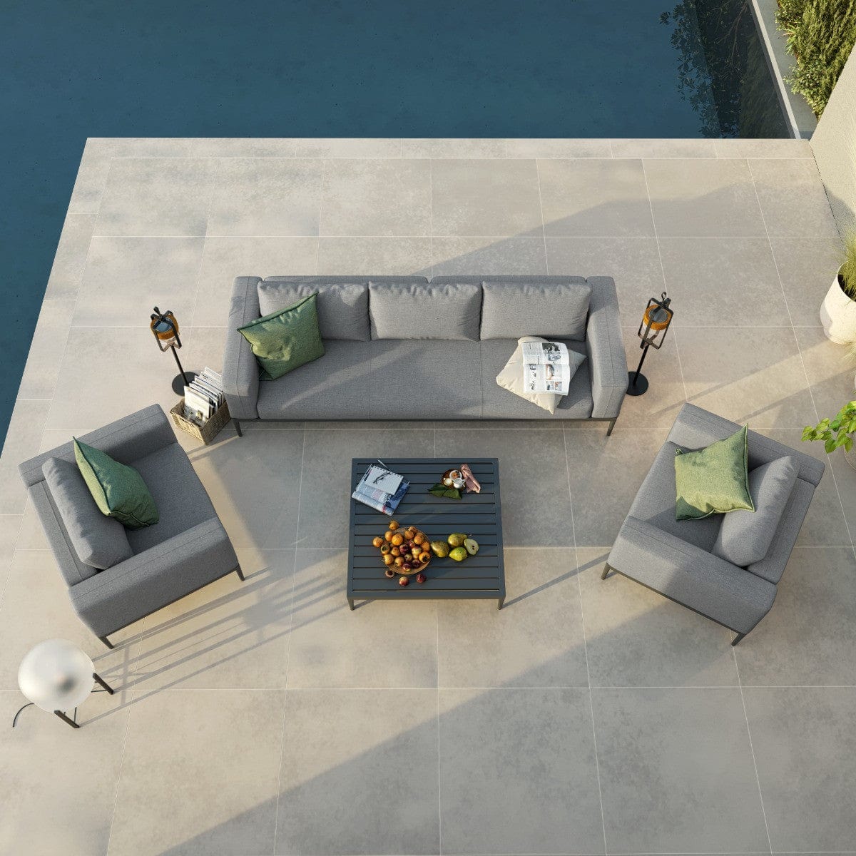 Maze Outdoors Eve 3 Seat Sofa Set / Flanelle House of Isabella UK