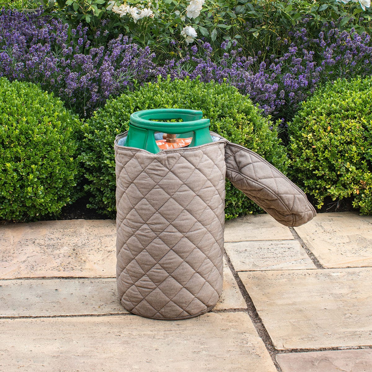 Maze Outdoors Fabric 10KG Gas Bottle Cover / Taupe House of Isabella UK