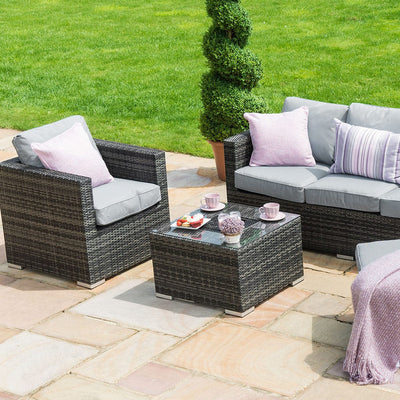 Maze Outdoors Georgia 2 Seat Sofa Set with Ice Bucket / Grey House of Isabella UK