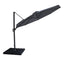 Maze Outdoors Helios 3m Round Rotating Cantilever Parasol With Base - Charcoal Grey House of Isabella UK