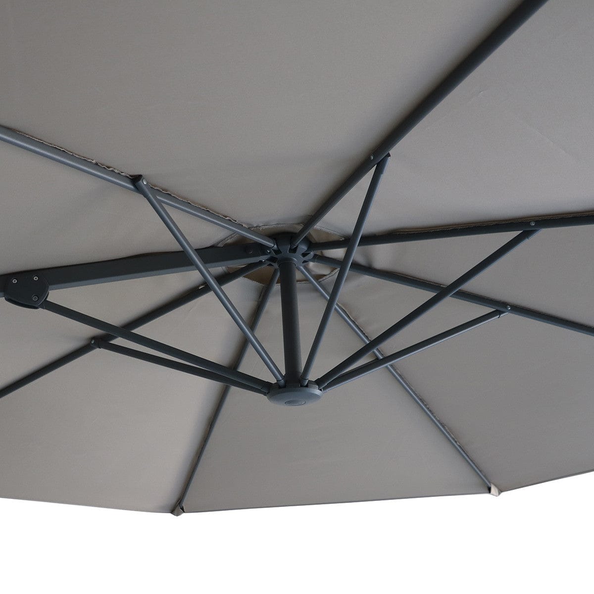 Maze Outdoors Helios 3m Round Rotating Cantilever Parasol With Base - Clay Beige House of Isabella UK