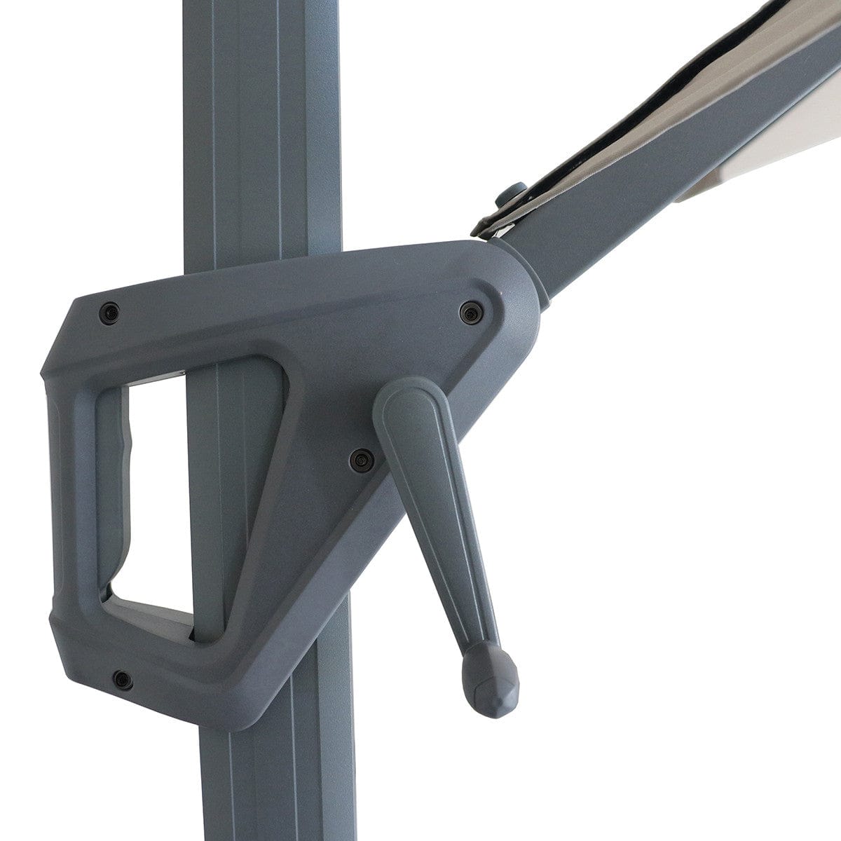 Maze Outdoors Helios 3m Round Rotating Cantilever Parasol With Base - Clay Beige House of Isabella UK