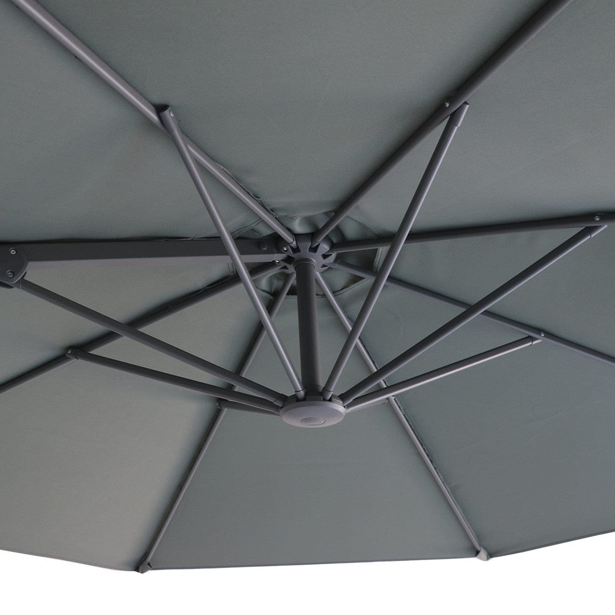 Maze Outdoors Helios 3m Round Rotating Cantilever Parasol With Base - Oil Green House of Isabella UK