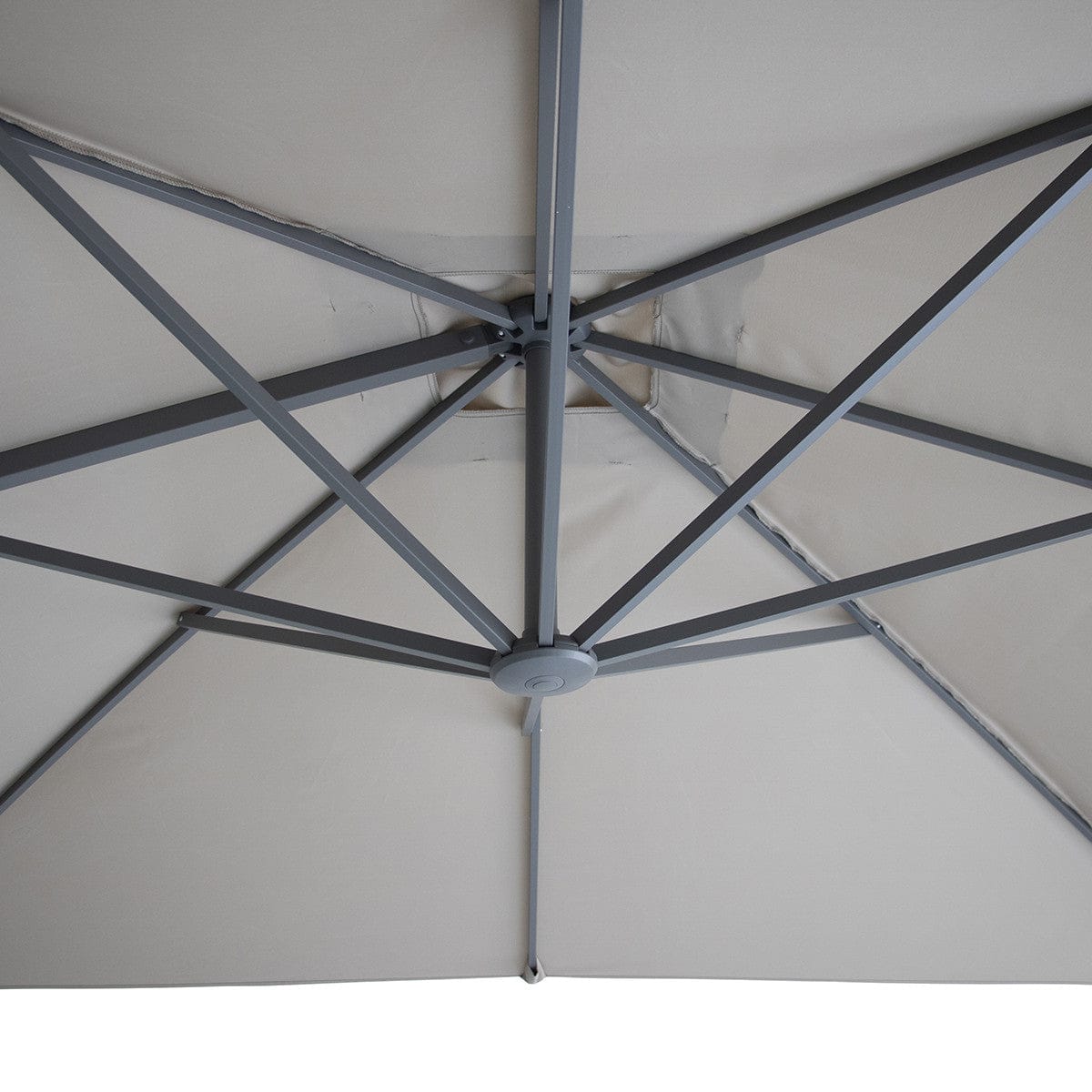 Maze Outdoors Helios 3m x 3m Square Rotating Cantilever Parasol With Base - Clay Beige House of Isabella UK