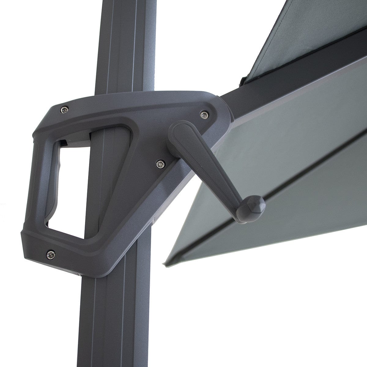 Maze Outdoors Helios 3m x 3m Square Rotating Cantilever Parasol With Base - Oil Green House of Isabella UK