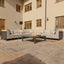 Maze Outdoors Ibiza Large Corner Sofa Set With Square Coffee Table - Oatmeal House of Isabella UK