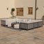 Maze Outdoors Ibiza U Shape Sofa Set With Round Coffee Table - Oatmeal House of Isabella UK