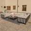 Maze Outdoors Ibiza U Shape Sofa Set With Square Coffee Table - Oatmeal House of Isabella UK