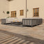 Maze Outdoors Ibiza U Shape Sofa Set With Square Coffee Table - Oatmeal House of Isabella UK