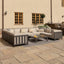 Maze Outdoors Ibiza U Shape Sofa Set With Square Coffee Table - Oatmeal House of Isabella UK