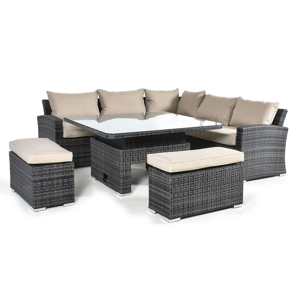 Maze Outdoors Kingston Corner Deluxe with Rising Table / Brown House of Isabella UK