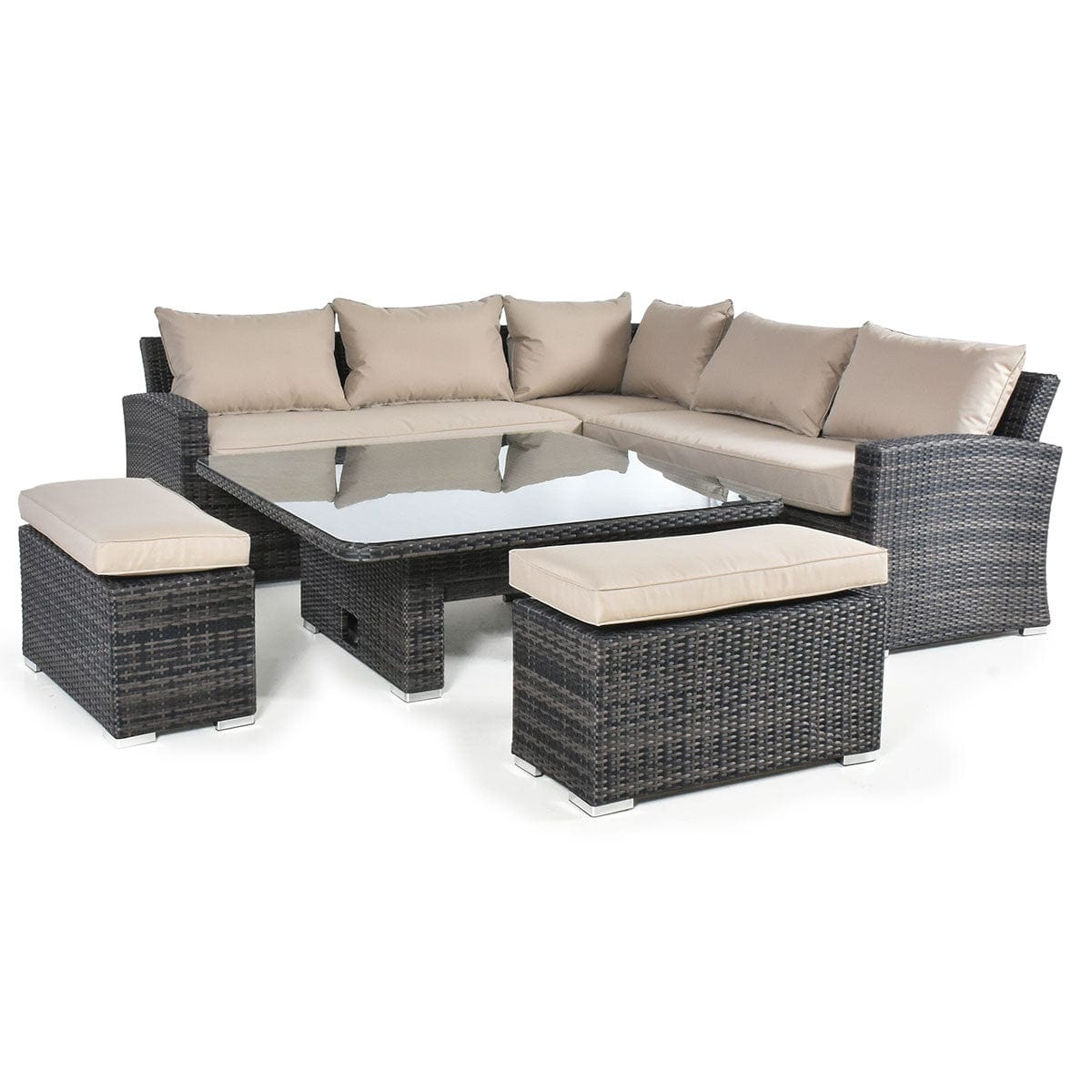 Maze Outdoors Kingston Corner Deluxe with Rising Table / Brown House of Isabella UK