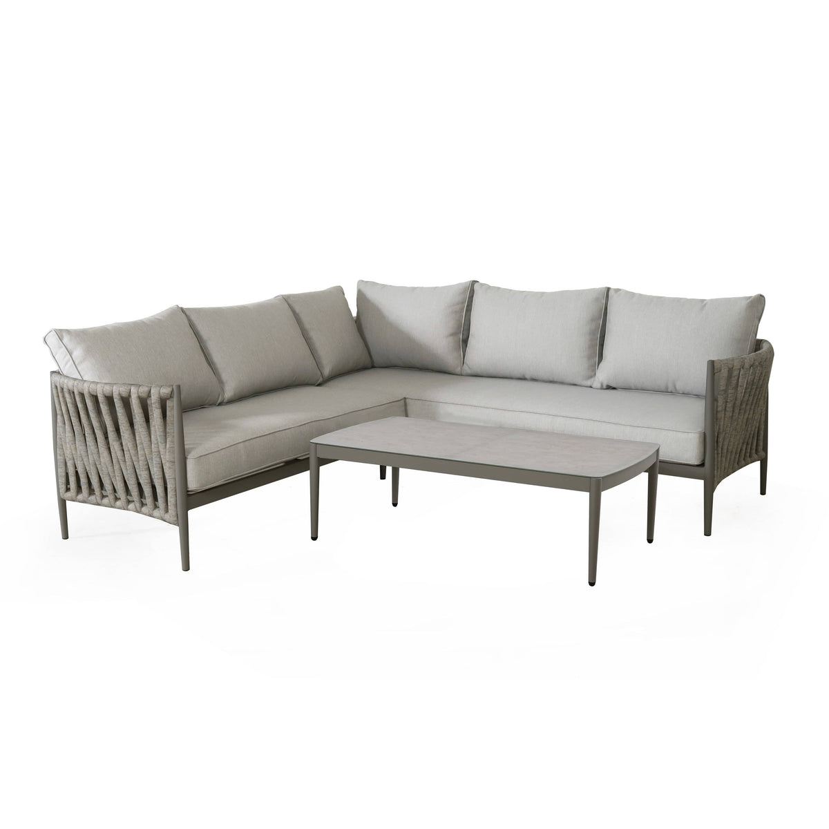 Maze Outdoors Milan Small Corner Sofa Set - Cool Linen House of Isabella UK