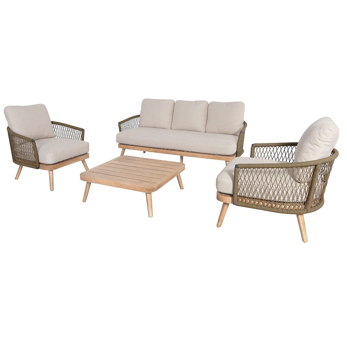 Maze Outdoors New Bali 3 Seat Lounge Set - Sandstone House of Isabella UK