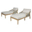 Maze Outdoors New Martinique Double Sunlounger Set - Light Brown House of Isabella UK