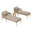 Maze Outdoors New Porto Double Sunlounger Set - Sandstone House of Isabella UK